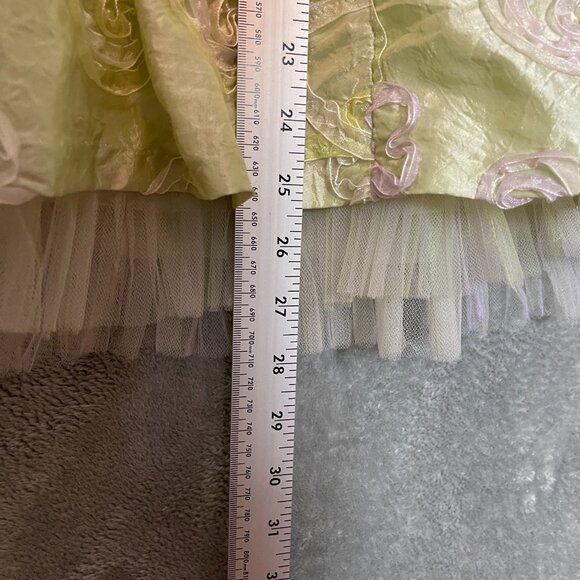 Bonnie Jean Girl Garden Fairy Pretty Whimsical Girly Tulle Square Neck Dress 6 - Picture 10 of 13